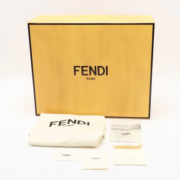 Fendi Peek-a-boo ICU Co., Ltd. Medium Leather 2 Way Handbag Gray 8BN321 - Picture 13 of 13